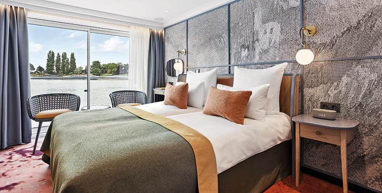 A Deluxe Cabin with French Balcony on Spirit of the Moselle